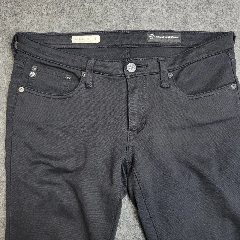AG Adriano Goldschmied Jeans 29 Womens Black Denim The Legging Super Skinny Fit - Picture 4 of 12